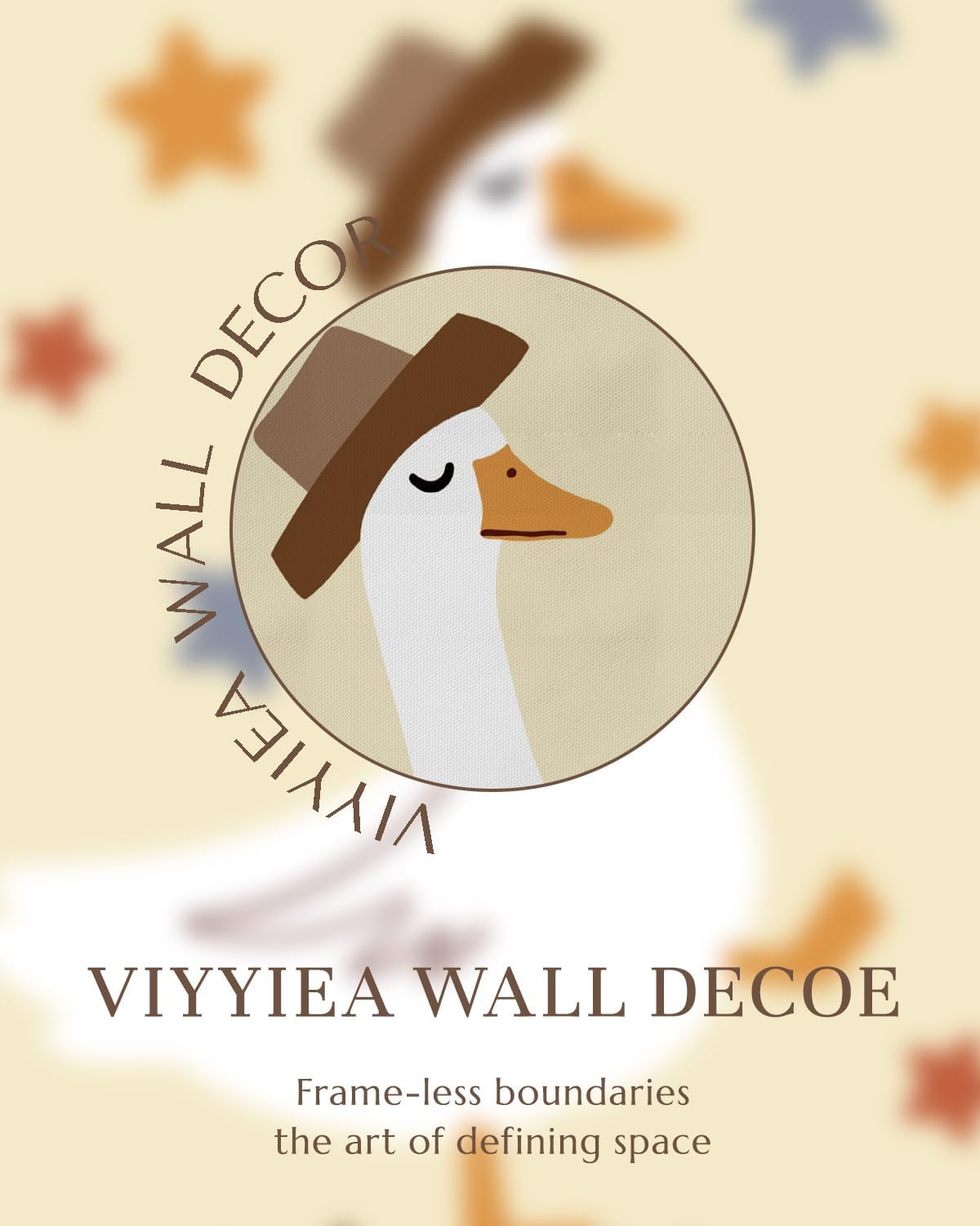 VIYYIEA Canvas Wall Art Prints - Funny Goose Gang Portable Hanging Decor | 16" x 12" for Home & Office