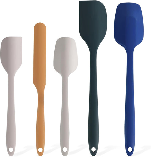 Skiennix Premium Silicone Spatula Set - 5-Piece Heat Resistant Up to 446°F | Food Grade for Nonstick Cookware