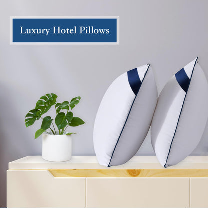 Meoflaw Pillows Standard Size Set of 4,Soft Microfiber Standard Pillows with Hollow Fiber,Hotel Quailty Bed Pillows for Sleeping 4 Pack for Back,Stomach Sleeper