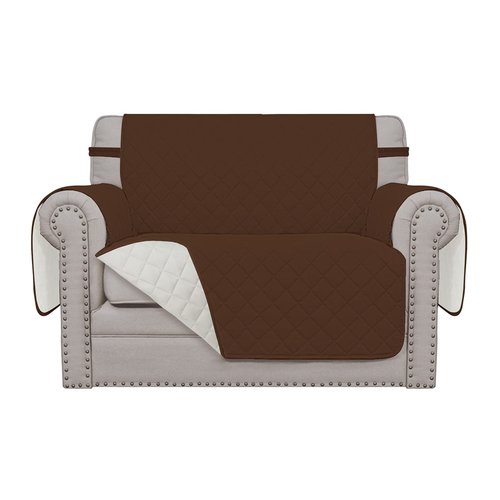 Easy-Going Oversized Chair Sofa Slipcover Reversible Sofa Cover Water Resistant Couch Cover Furniture Protector Cover with Elastic Straps for Pets Dog (Oversized Chair, Coffee/Ivory)