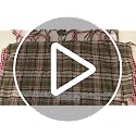 Farmhouse Oat Gingham Oven Skirt Curtain with Tie Top - Handmade Kitchen Decor