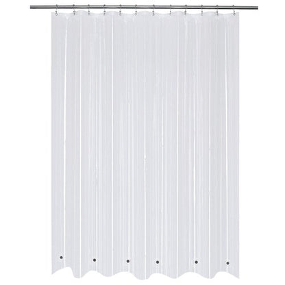 Mrs Awesome Long Shower Curtain Liner with 6 Magnets 72 x 78 inch, PEVA 8G Thick & Heavy Duty Plastic Shower Curtain for Bathroom, Waterproof,72x78, Clear