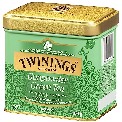 Twinings of London Loose Gunpowder Green Tea, 3.53 Ounce Tin