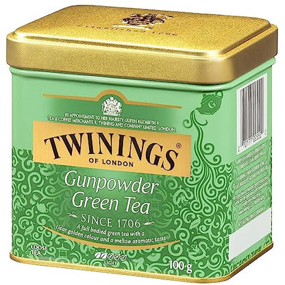 Twinings of London Loose Gunpowder Green Tea, 3.53 Ounce Tin