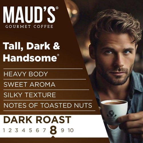 Maud's Dark Roast Coffee Pods, 100ct, Single Serve Pods – 100% Arabica Coffee, Compatible with Keurig K Cups Maker