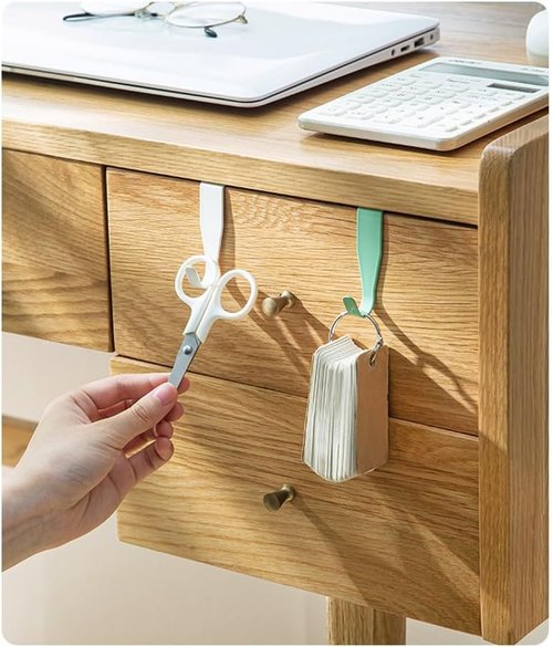 Eywlwaar Over The Cabinet Door Hooks - 4-Pack Single Hook for Easy Storage | Ideal for Doors Up to 0.8 Inch Thick
