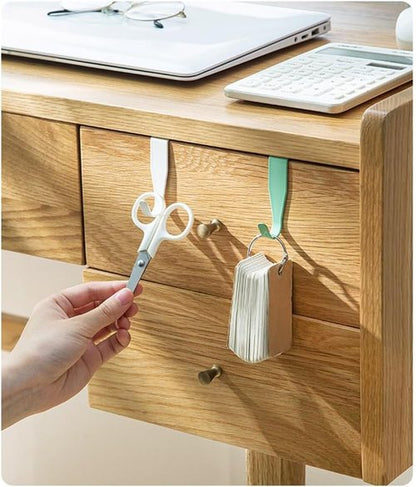 Eywlwaar Over The Cabinet Door Hooks - 4-Pack Single Hook for Easy Storage | Ideal for Doors Up to 0.8 Inch Thick