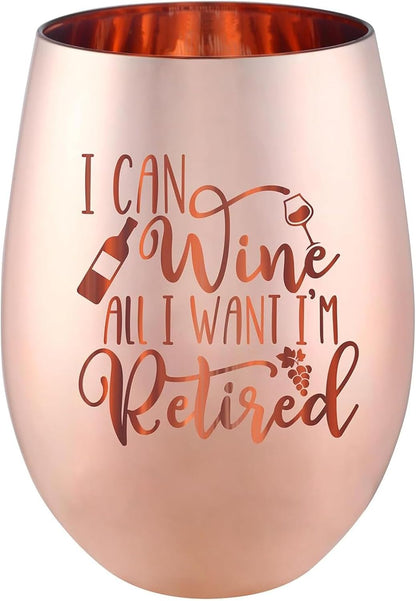 Retirement Gift for Woman - Retired Decorations - Funny Retirement Wine Glass for Women Coworker,Teacher,Nurse,Mom (I'm Retired)