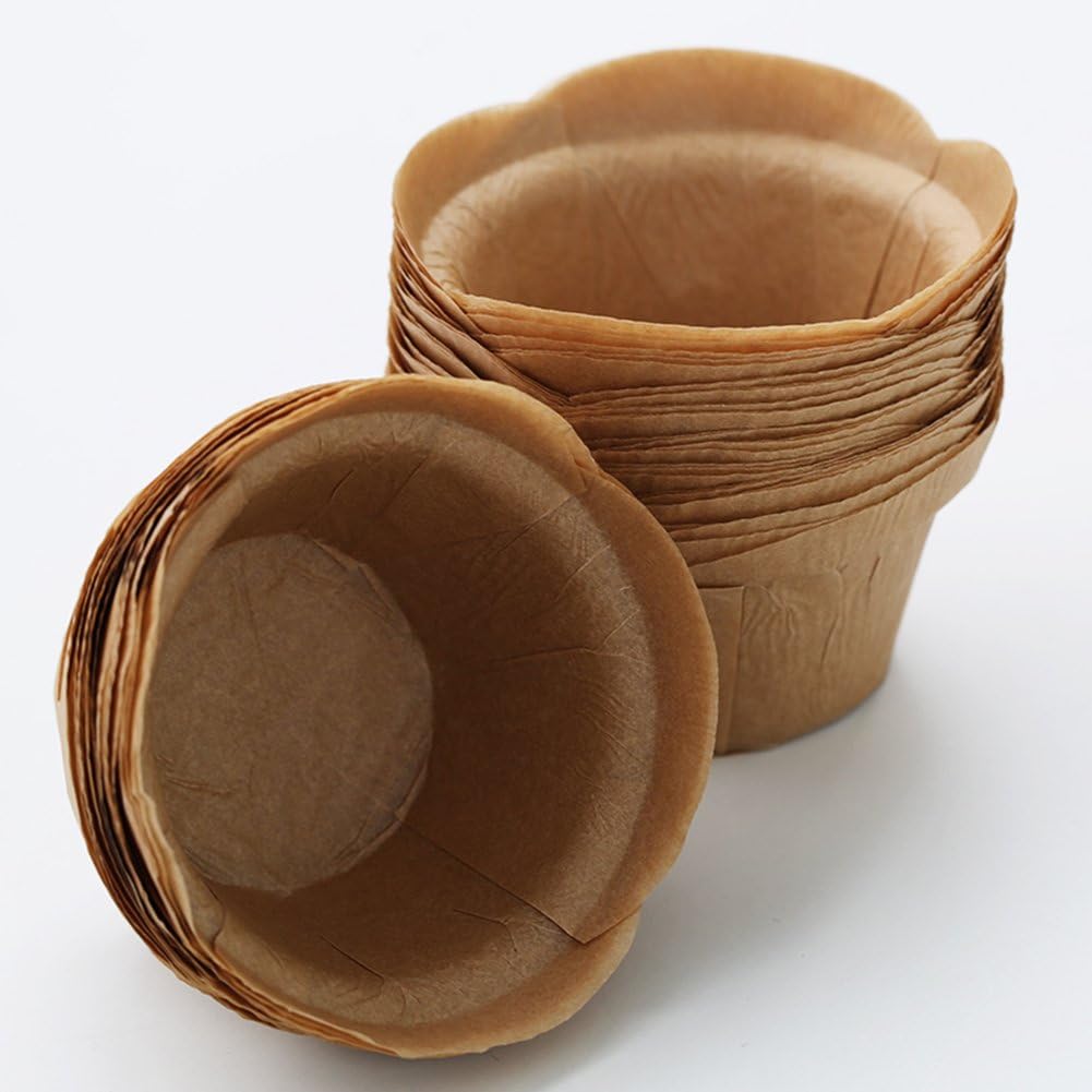 SK Cupcake Liners - Natural Baking Cups for Muffins & Treats | 50-Pack for Weddings & Events