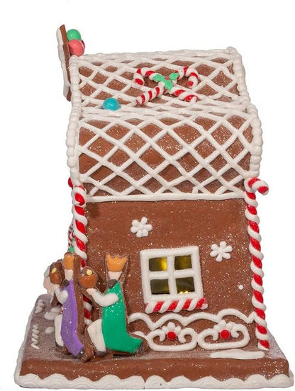 Kurt S. Adler Light Up Nativity Gingerbread House - 12.5-Inch Battery Operated Decor