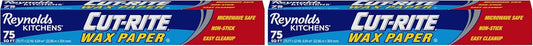 Reynolds Cut-Rite Wax Paper - 75 Sq Ft Roll (Pack of 2) | Perfect for Food Storage & Cooking