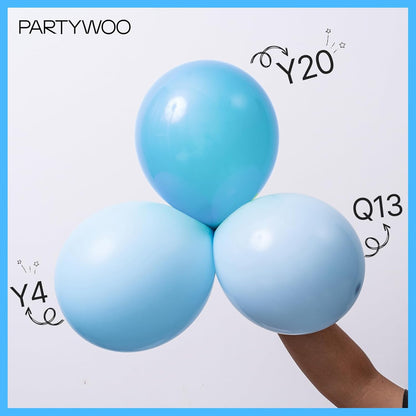 PartyWoo Light Blue Balloon Arch Kit - 85 Pcs in Various Sizes for Graduation, Baby Shower & Birthday Decor