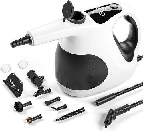 Handheld Steam Cleaner for Home – 3s Instant Heat-Up, Lightweight, and Easy Refill – Portable Steamer for Grout, Furniture, Kitchen, and More(White)