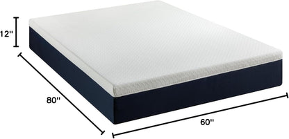 Zinus 12 Inch Queen Cooling Comfort Hybrid Mattress - Fiberglass Free, Medium Firm, Motion Isolation, Certified Safe Foams