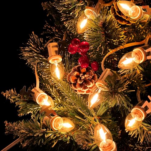 3-Pack LED Light Cord with 6 Bulbs for Christmas Village & Halloween Decor