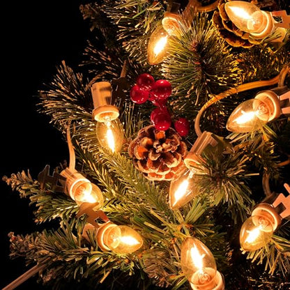 3-Pack LED Light Cord with 6 Bulbs for Christmas Village & Halloween Decor