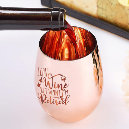 Retirement Gift for Woman - Retired Decorations - Funny Retirement Wine Glass for Women Coworker,Teacher,Nurse,Mom (I'm Retired)