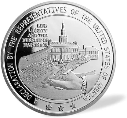 US Military Challenge Coin - 1776 Declaration of Independence Commemorative Design