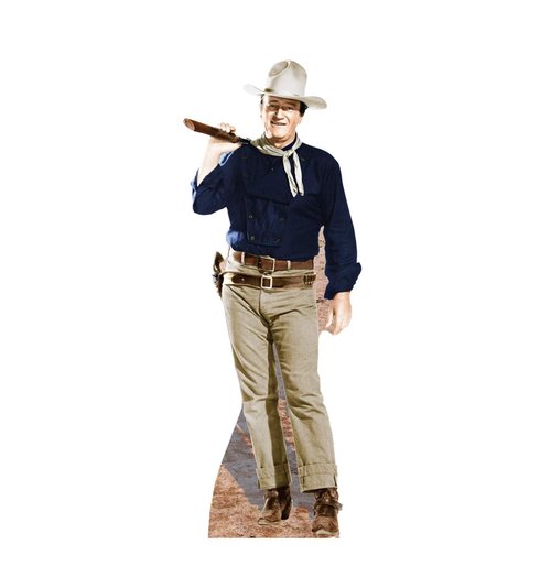Cardboard People John Wayne Rifle on Shoulder Life Size Cardboard Cutout Standup