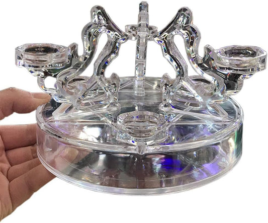 Skiennix Acrylic Crystal Ball Display Stand - Transparent Holder for 7 Glass Spheres | Elegant Desktop Ornament