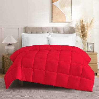 Queen Comforter 100% Egyptian Cotton 400 Series 300 GSM All Season Ultra Soft Red