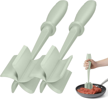 Skiennix Meat Chopper - Premium Heat Resistant Hamburger Grinder for Ground Beef | Green 2-Pack