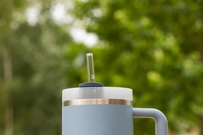 Halm Glass Straws - 12-Inch Long Replacement Straws for Stanley Quencher Cups | Plastic-Free & Dishwasher Safe