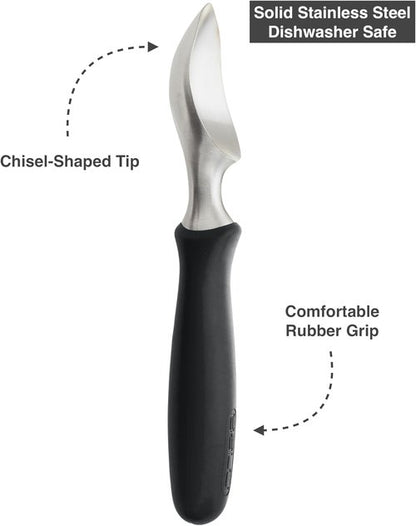 Balci Ice Cream Scoop - Heavy Duty Stainless Steel Scooper with Non-Slip Grip - Dishwasher Safe, Black