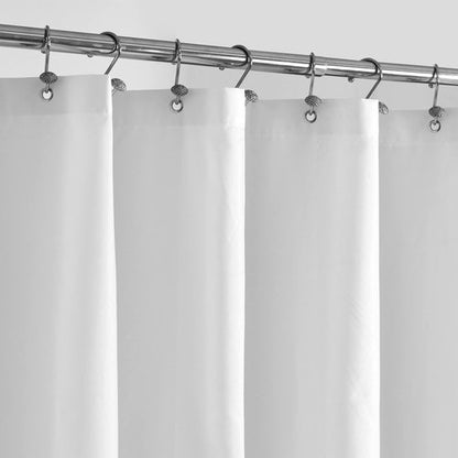 ALYVIA SPRING Long Fabric Shower Curtain Liner Waterproof - 72" x 80", Soft & Lightweight Long Shower Curtain with Magnets, Machine Washable - 72x80, White