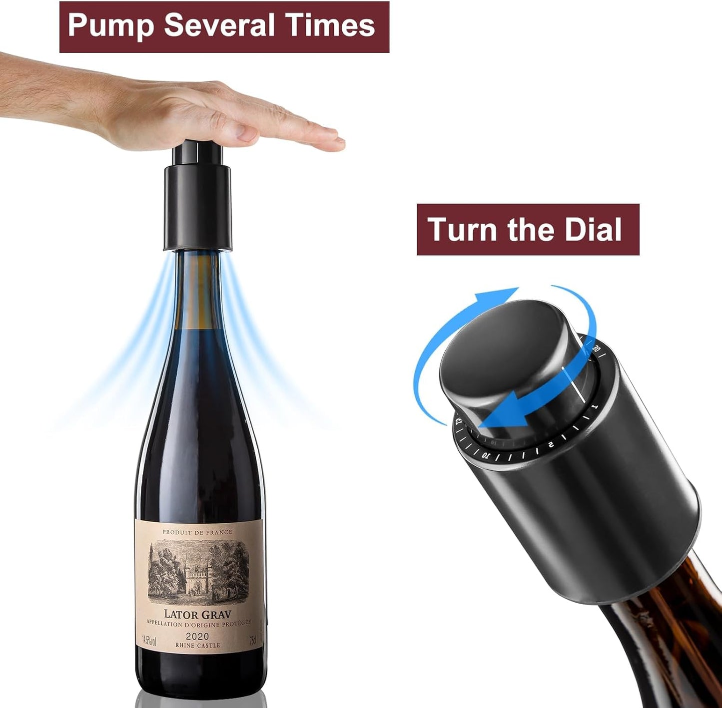Wine Stoppers (Black, 1 Pack)