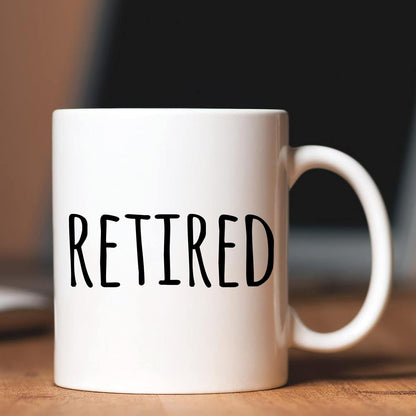 Shqiueos Funny Retirement Gifts for Woman Men, Happy Retiree Mug 11oz, Best Retirement Gift for Women 2026, Gag Farewell Present for Coworkers Nurse Teacher Boss, Office Retired Coffee Cup