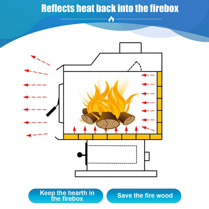 Protalwell Fire Bricks, Woodstove Firebricks, Size 9″ x 4-1/2″ x 1-1/4″, 6 Pieces, Light Weight Firebricks Replacement for Wood Stoves and Fireplaces