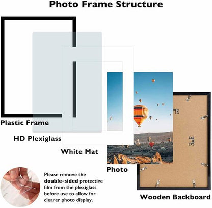 JCJMY A3 Black Picture Frame - Versatile Display for 8.3x11.7 or 11.7x16.5 Photos | Wall Hanging with Plexiglass