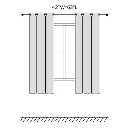 JSFLY Blackout Curtains for Bedroom Thermal Insulated Light Blocking Room Darkening Curtains Solid Grommet Window Drapes for Living Room, Set of 2 Curtain Panels 42 W x 63 L inch Long Dark Gray