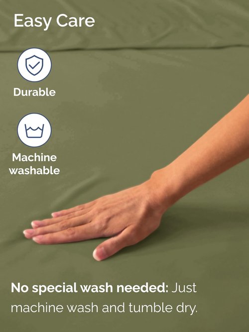 Extra Deep Queen Fitted Sheet - Hotel Luxury Single Fitted Sheet Only - Easily Fits 18 inch to 24 inch Mattress - Ultra Soft, Wrinkle & Fade Free w/Extra Deep Pocket - Breathable & Comfy - Sage Green