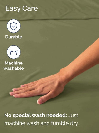 Extra Deep Queen Fitted Sheet - Hotel Luxury Single Fitted Sheet Only - Easily Fits 18 inch to 24 inch Mattress - Ultra Soft, Wrinkle & Fade Free w/Extra Deep Pocket - Breathable & Comfy - Sage Green
