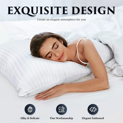 COZSINOOR Queen Size Bed Pillows - Hotel Quality Cooling Microfiber Set of 2 for All Sleep Positions
