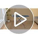 Full Size Ironing Board with Iron Rest & Garment Rack - Sea Blue 43x13 in