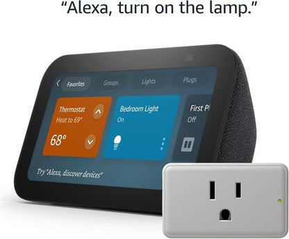 Echo Show 5 - Smart Display with Legrand Radiant Plug for Home Automation | Compact Design