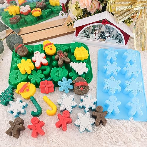 Christmas Silicone Molds Set for Baking Chocolate Candies & Decorations