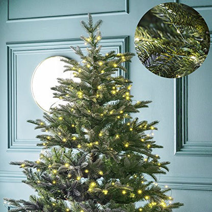 Battery String Lights 33FT 100 Micro LEDs Starry Fairy Lights Warm White - Green Copper Wire, 8 Modes, Waterproof, for Christmas & Holiday Decor - 100 LED Warm White