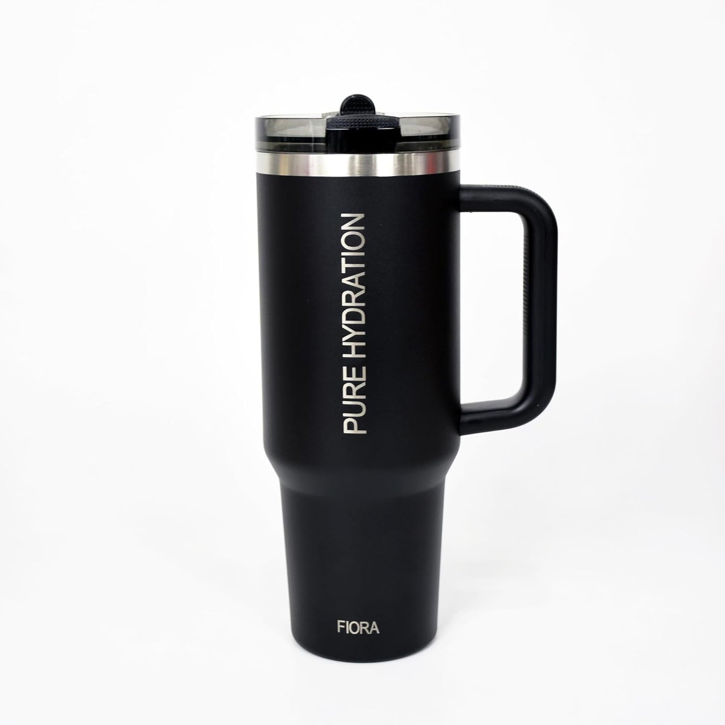 Skiennix 40oz Insulated Tumbler - Stainless Steel, Leakproof Lid, Handle & Straw - Black 2025 Model