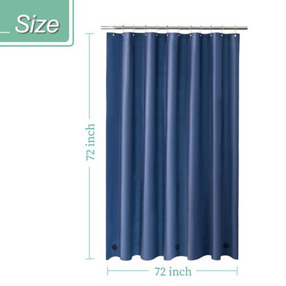 Mrs Awesome Navy Shower Curtain Liner with 3 Magnets, 72x72 Premium Flexible Sturdy Plastic Shower Curtain for Bathroom Lightweight & Waterproof, Navy Blue
