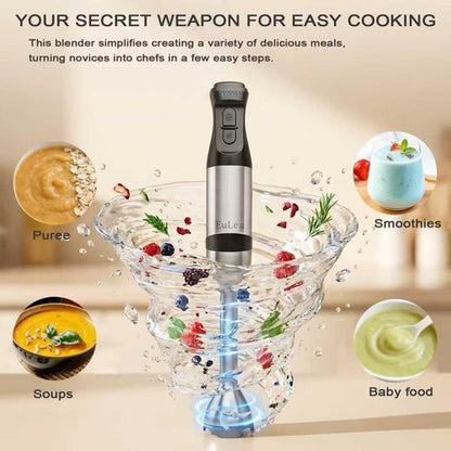 Immersion Hand Blender by 2026 - 1200W Power, 5-Speed Settings, Stainless Steel Blades | Gift Boxed for Soup & Mayonnaise