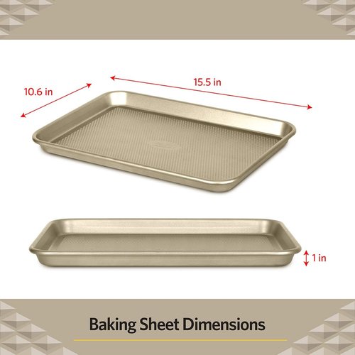 Glad Premium Nonstick Cookie Sheet - Heavy-Duty Baking Pan with Raised Diamond Texture, Medium Size