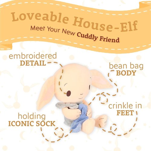 Kids Preferred Harry Potter Dobby Plush | Lovable House Elf Holding Iconic Sock | 15-Inch Stuffed Animal