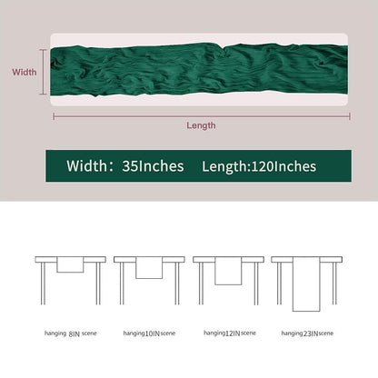 Balcony & Falcon Cheesecloth Table Runner – Green 10 ft x 35 in 1 Pack (Variation: Green+35 x 120 inch)