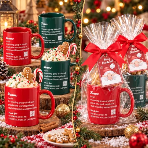 12 Pack Christmas Coffee Mug Gift Set with