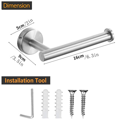 Sotuai Toilet Paper Holder - SUS 304 Stainless Steel Toilet Paper Holder Wall Mount, Toilet Paper Roll Holder for Bathroom, Kitchen, Washroom - Brushed Nickel