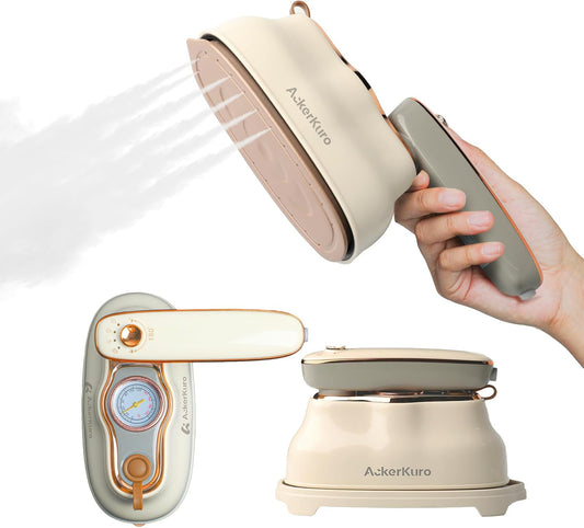Skiennix Portable Handheld Clothes Steamer - 1200W Quick Heat-Up, 200ml Tank, 3 Modes, Beige